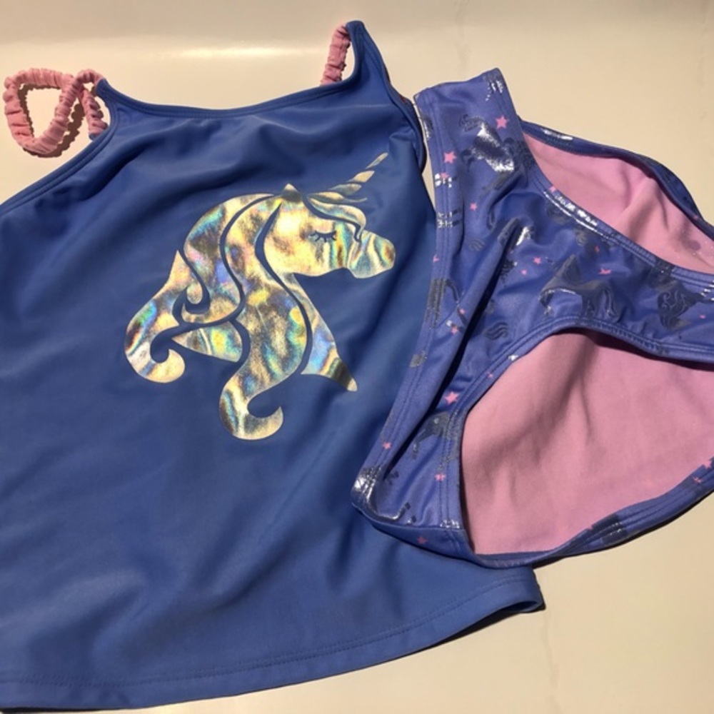 Cat & Jack new‎ with tags unicorn tankini. Girls size 10/12 NWT
